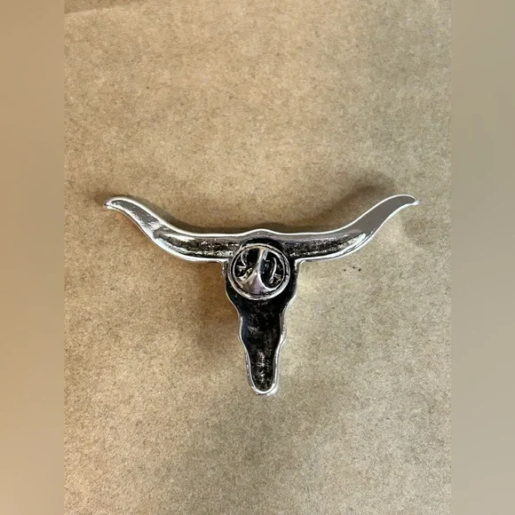 🐂 Large Bull Head Western Brooch Pin 🐂 - Picture 2 of 5